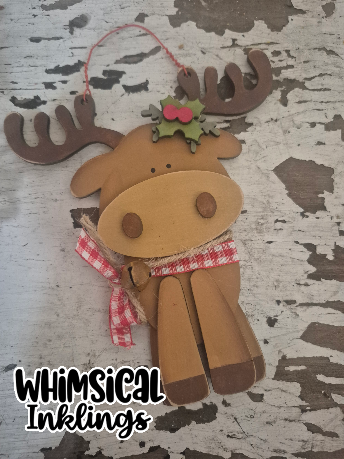 Little Christmas Moose Ornament  Laser SVG