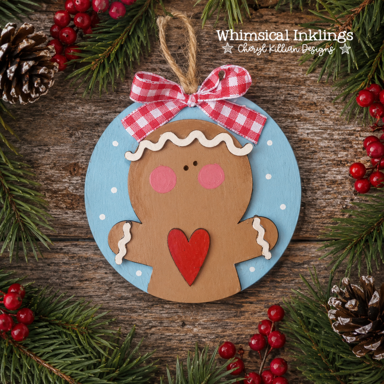 Little Ginger Ornament Laser SVG | Christmas SVG