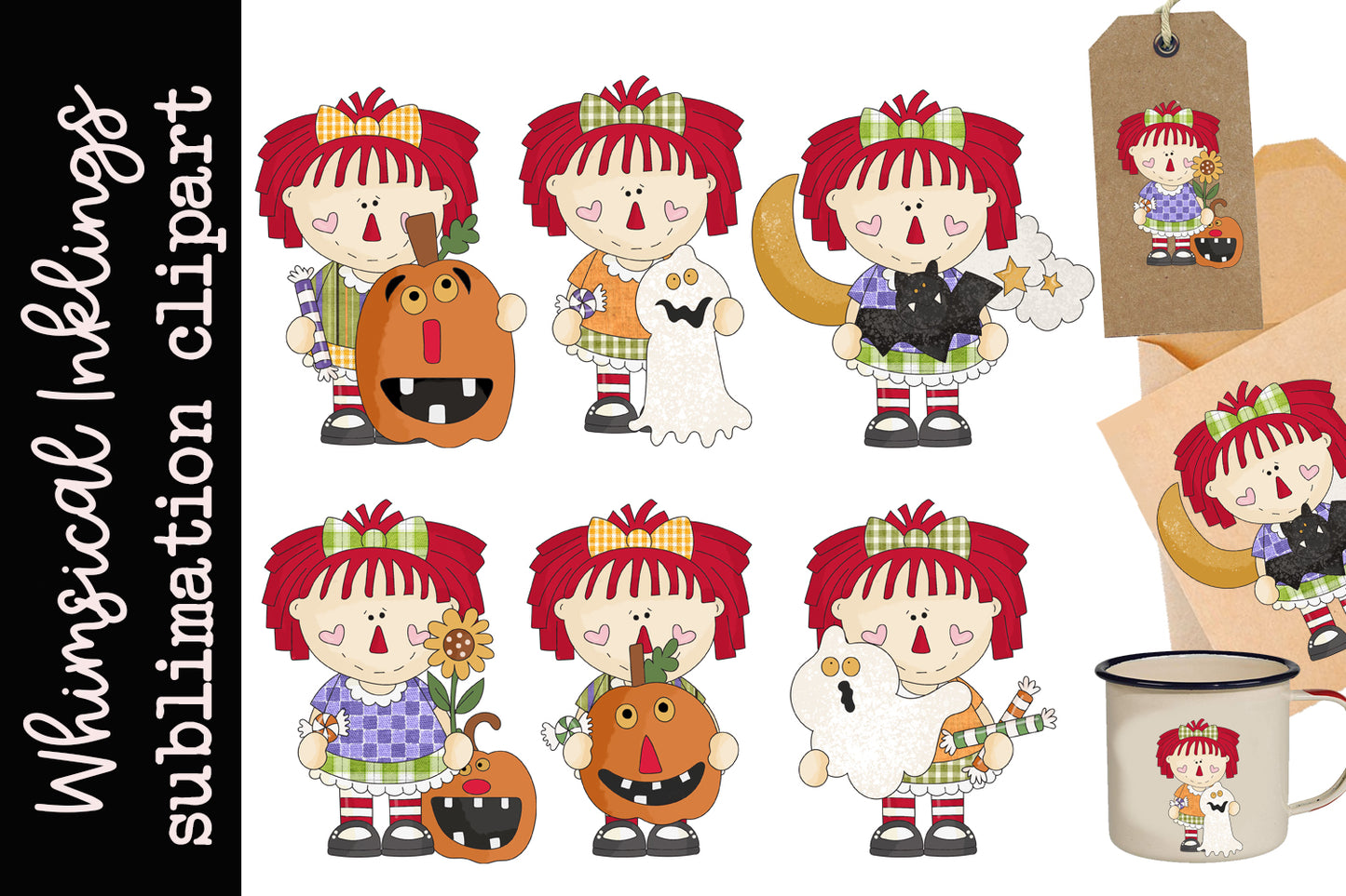 Little Halloween Annie Sublimation Clipart