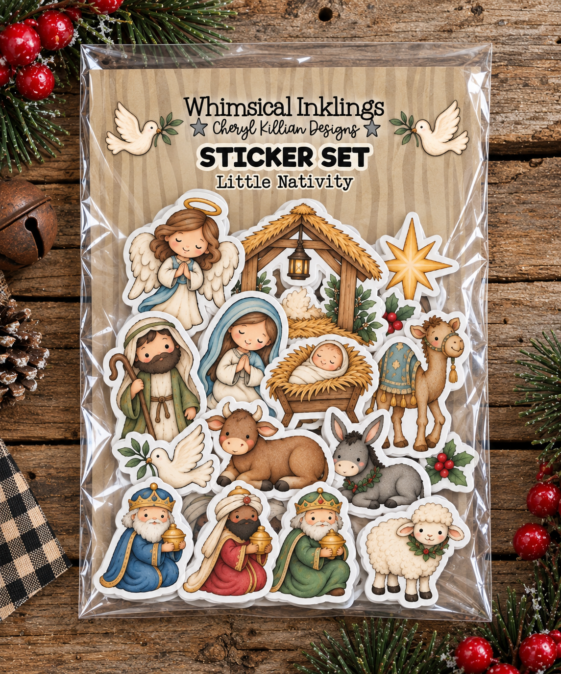 Little Nativity Sticker Pack| Nativity Stickers