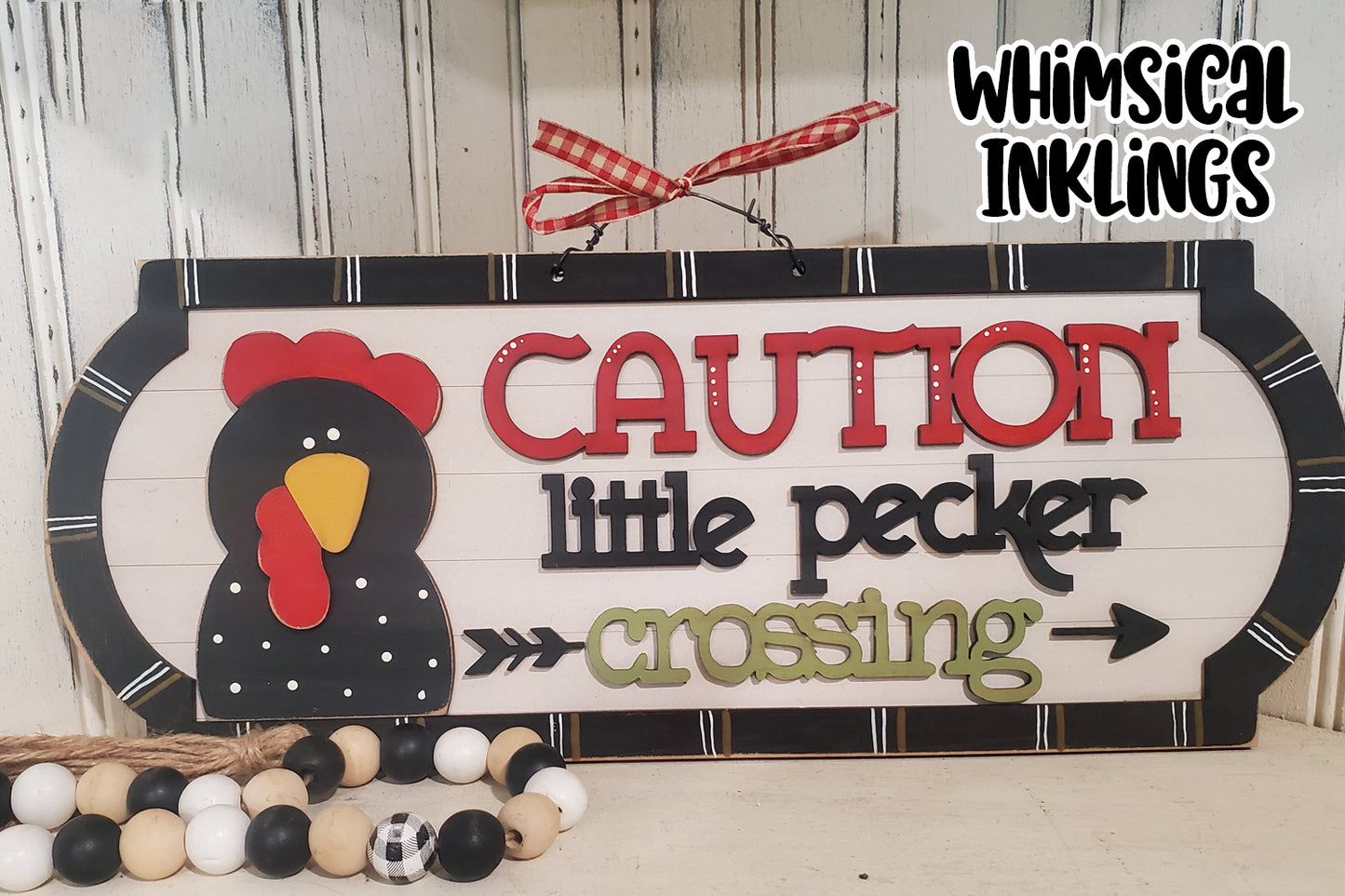 Little Pecker Chicken Sign DIY Wood Kit