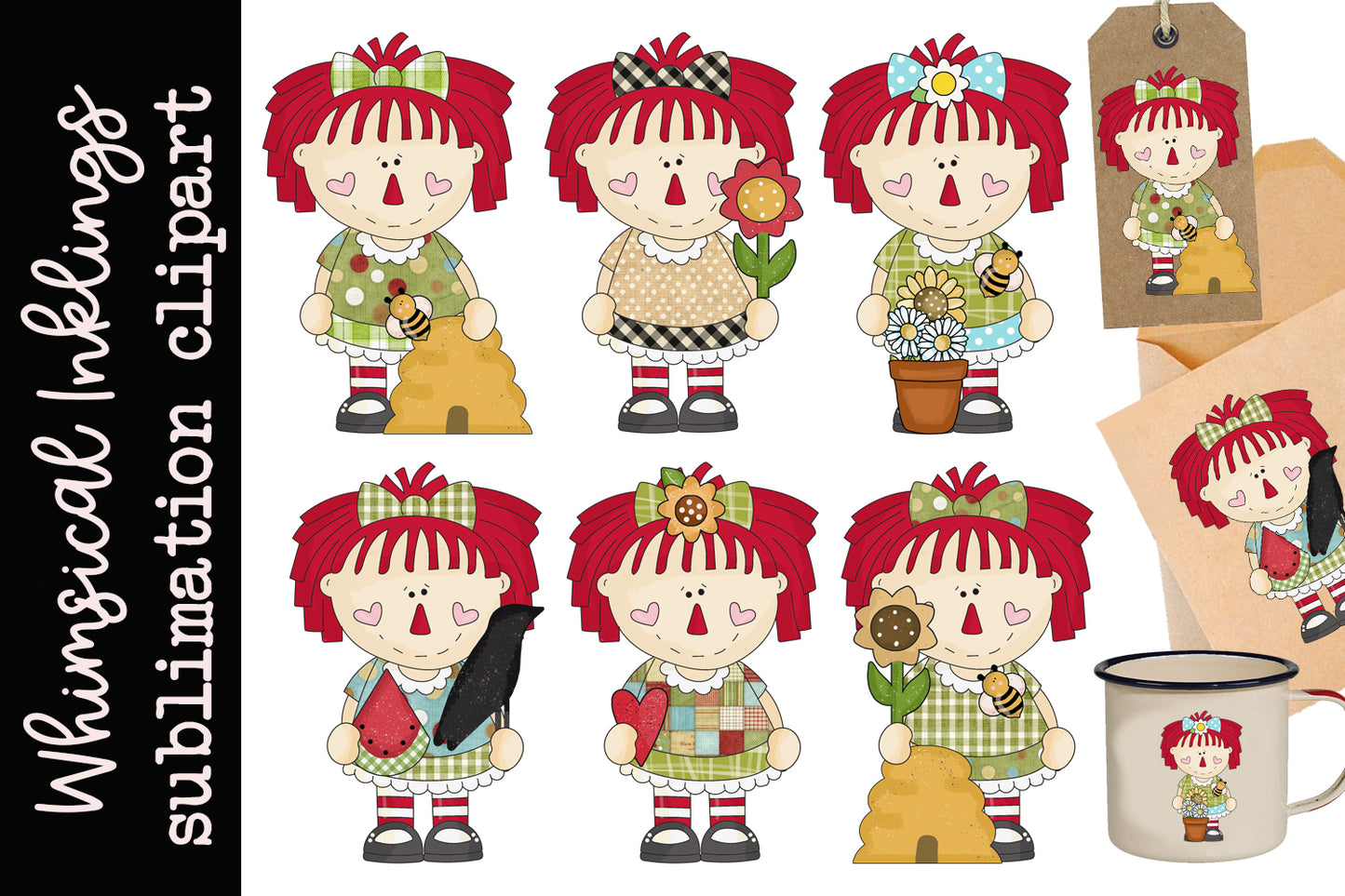 Little Prim Annie Sublimation Clipart