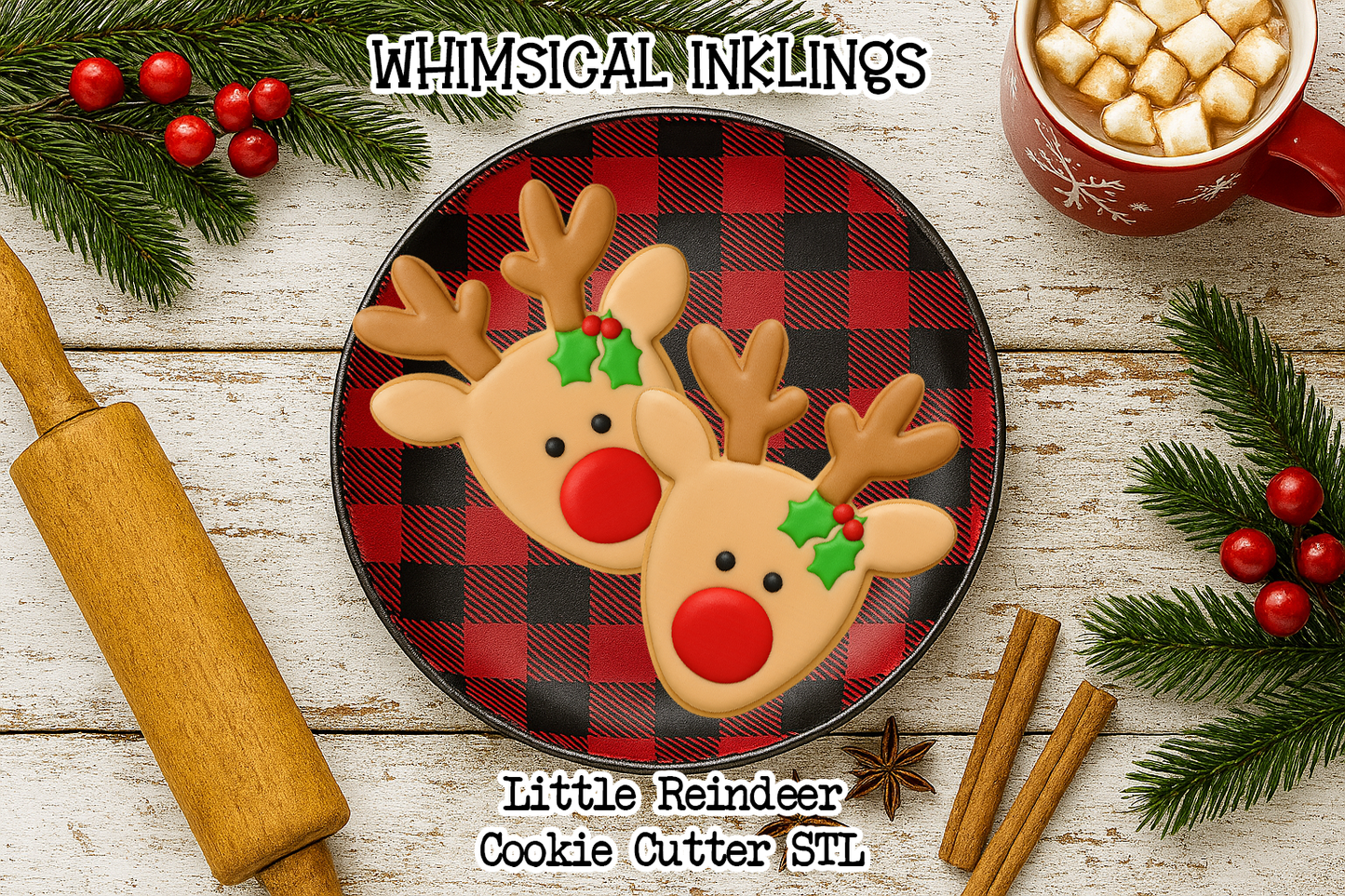 Little Reindeer Cookie Cutter STL