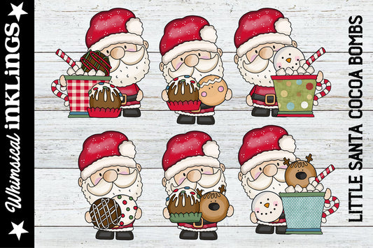 Little Santa Cocoa Bombs Sublimation Clipart