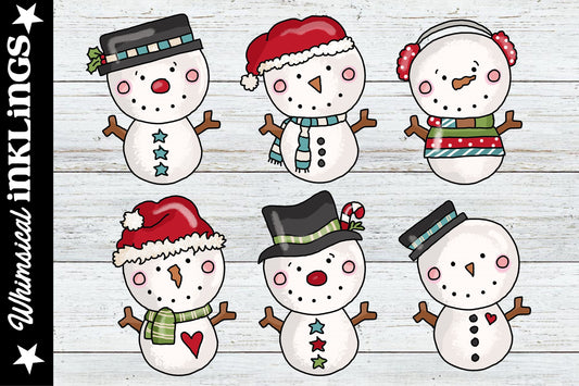 Little Snow Folk Sublimation Clipart| Winter Sublimation