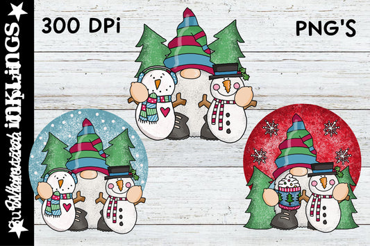 Little Snowman Gnomes Sublimation| Winter Gnomes