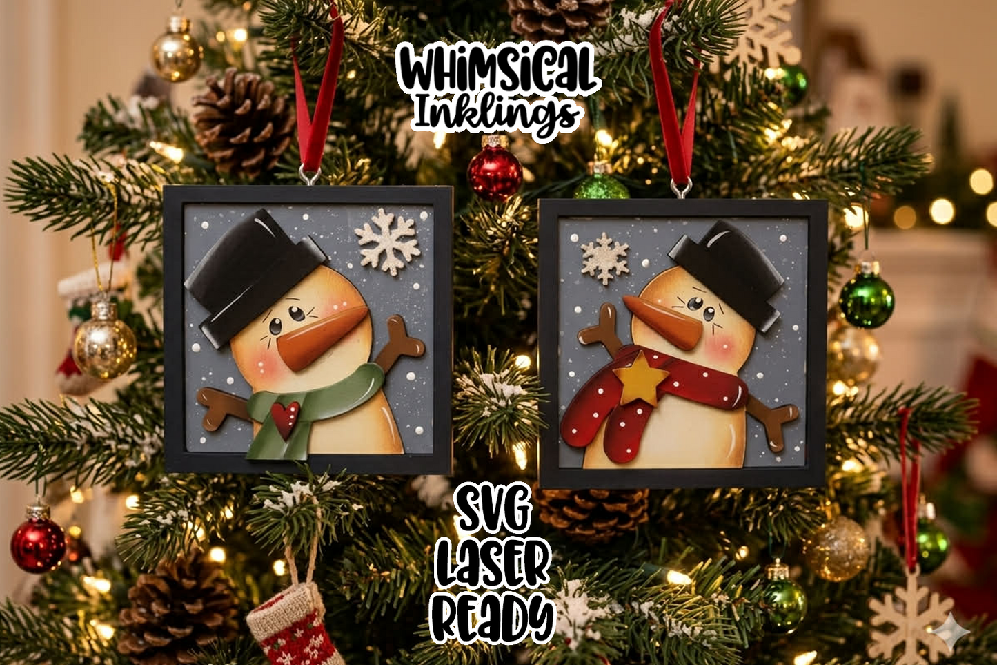 Little Snowman Signs Laser SVG