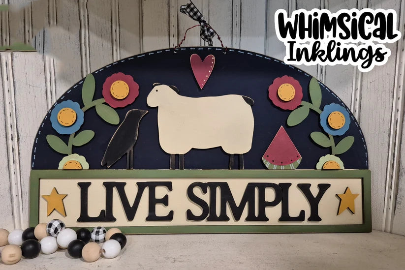 Live Simply Sign DIY Wood Kit