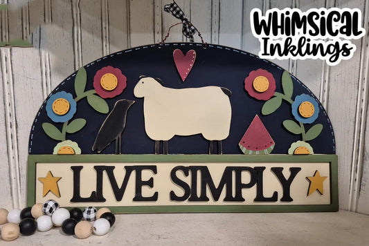 Live Simply Sign DIY Wood Kit