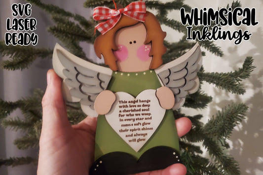 Memorial Angel Ornament Laser SVG