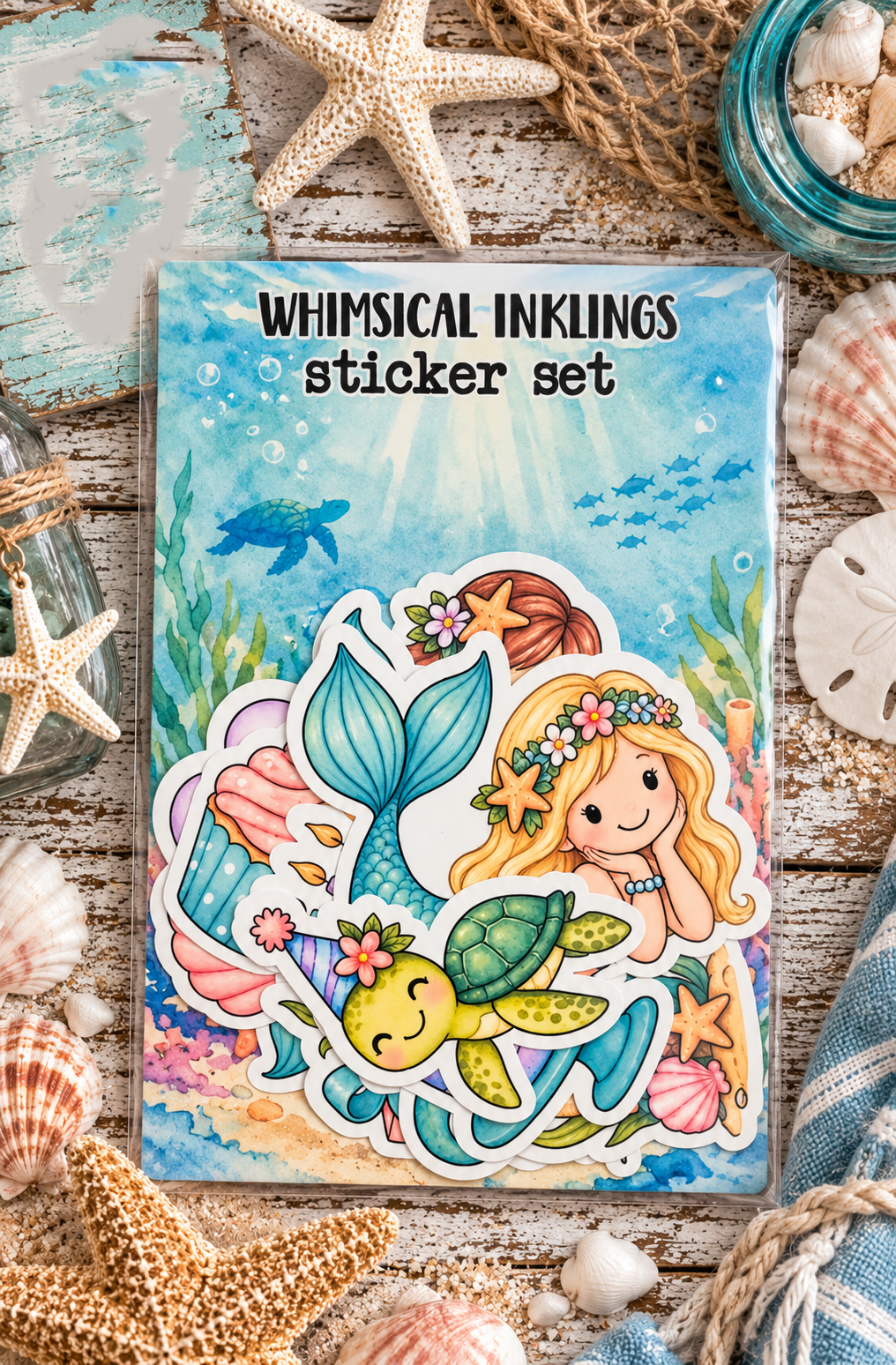 Mermaid Birthay Sticker Pack| Birthday Stickers