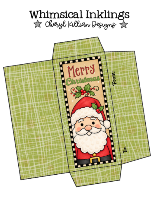 Merry Christmas Santa Candy Bar Wrapper