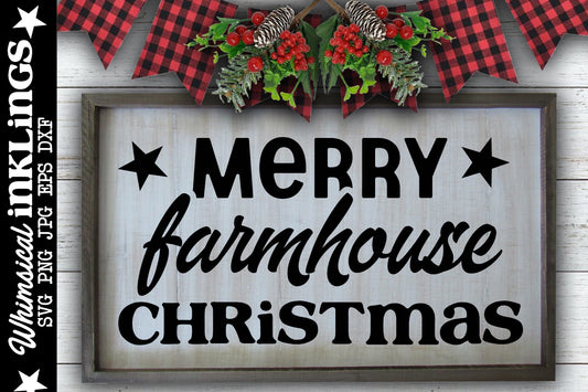 Merry Farmhouse Christmas SVG| Christmas SVG|