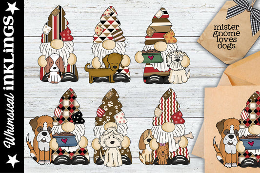 Mister Gnome Loves Dogs Sublimation Clipart | Home & Family |