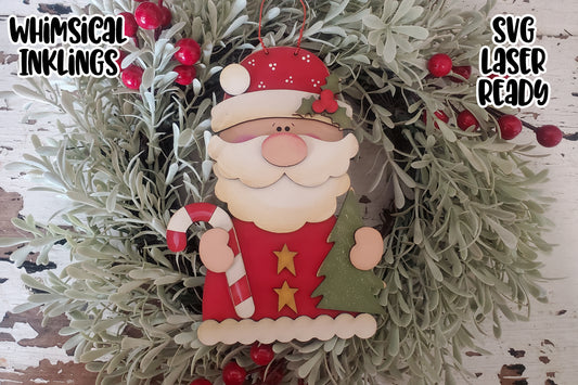 Mister Nick Santa Claus Ornament Laser SVG| Christmas Laser SVG