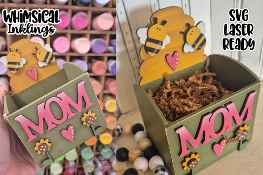 Mom Bee Box Laser SVG