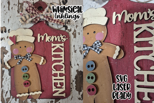Moms Kitchen Ginger Laser SVG