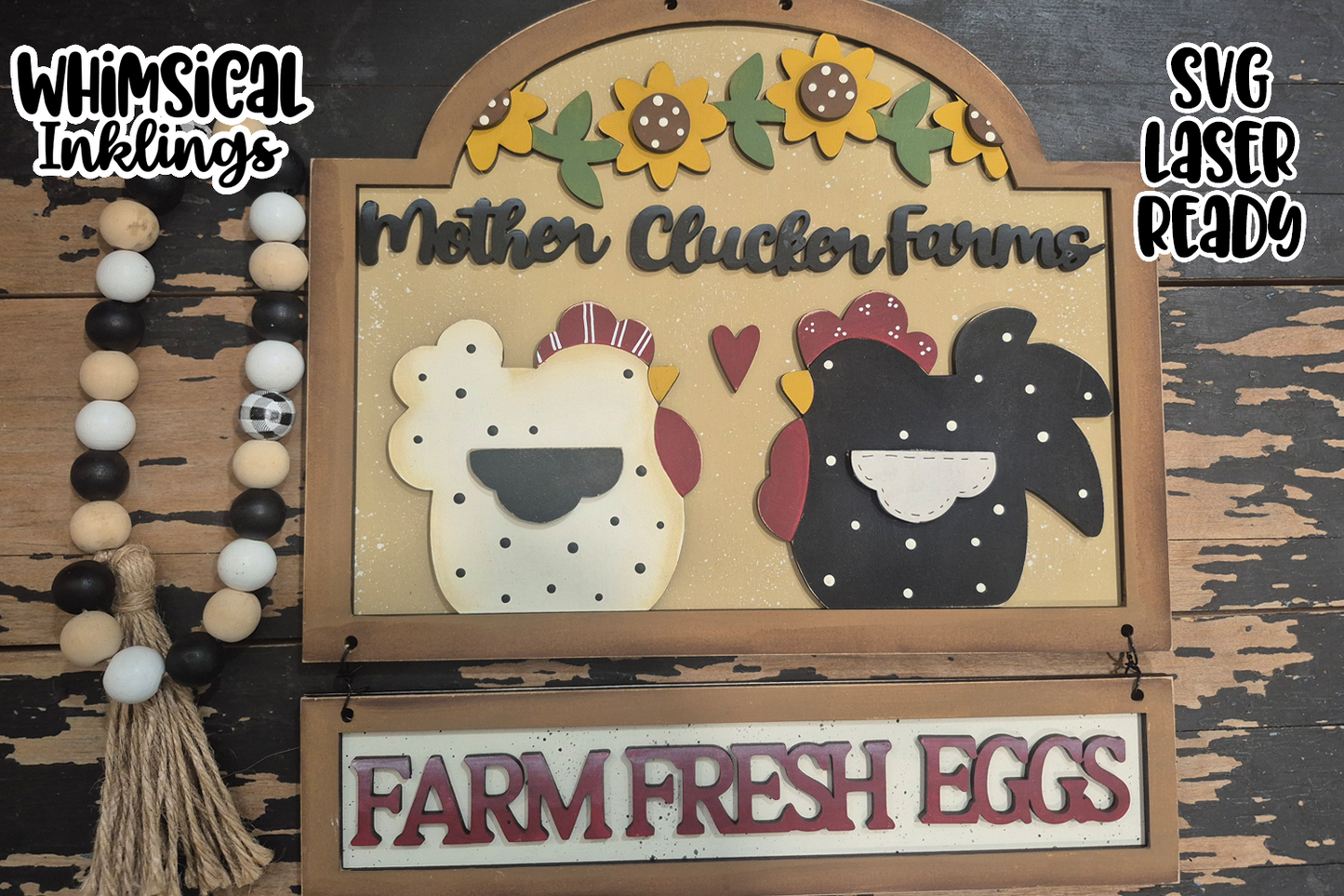 Mother Clucker Farms Laser Sign SVG