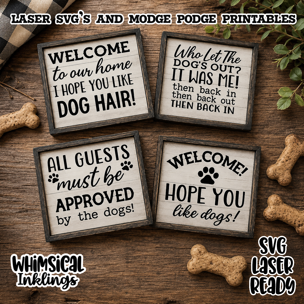 Must Love Dogs Magnets SVG and Modge Podge printables| Laser SVG