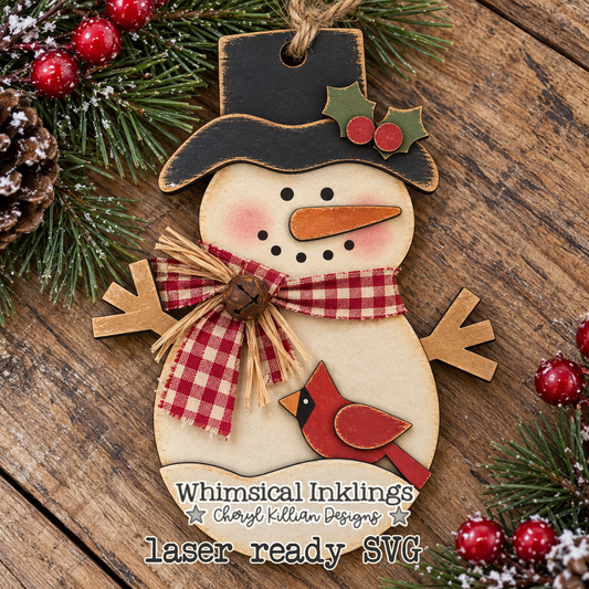 My Winter Pal Snowman ornament Laser SVG