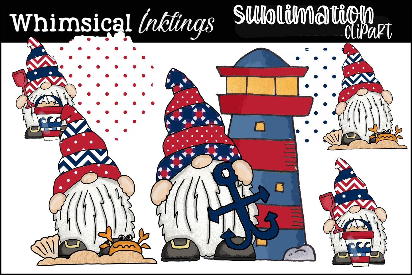 Nautical Gnomes Sublimation| Summer