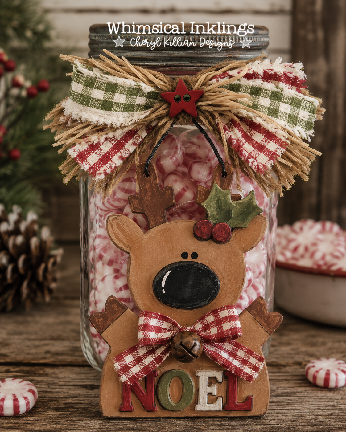 Noel Reindeer Ornament Laser SVG| Christmas SVG