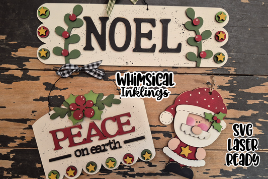 Noel Santa Christmas Laser SVG Set