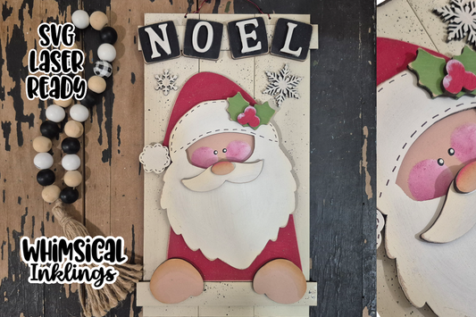 Noel Santa Sign Laser SVG