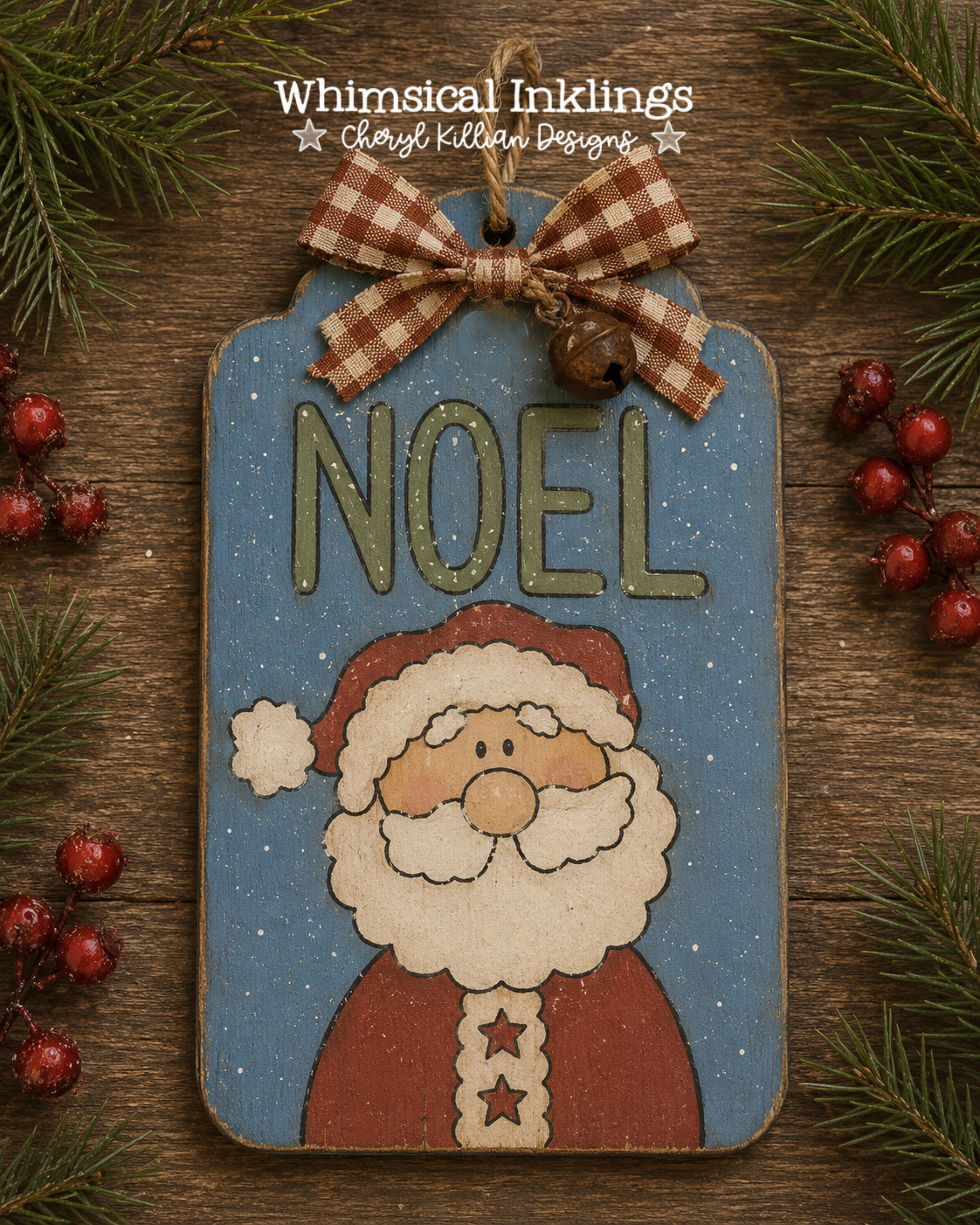 Noel Santa Tag Lasser SVG| Christmas SVG
