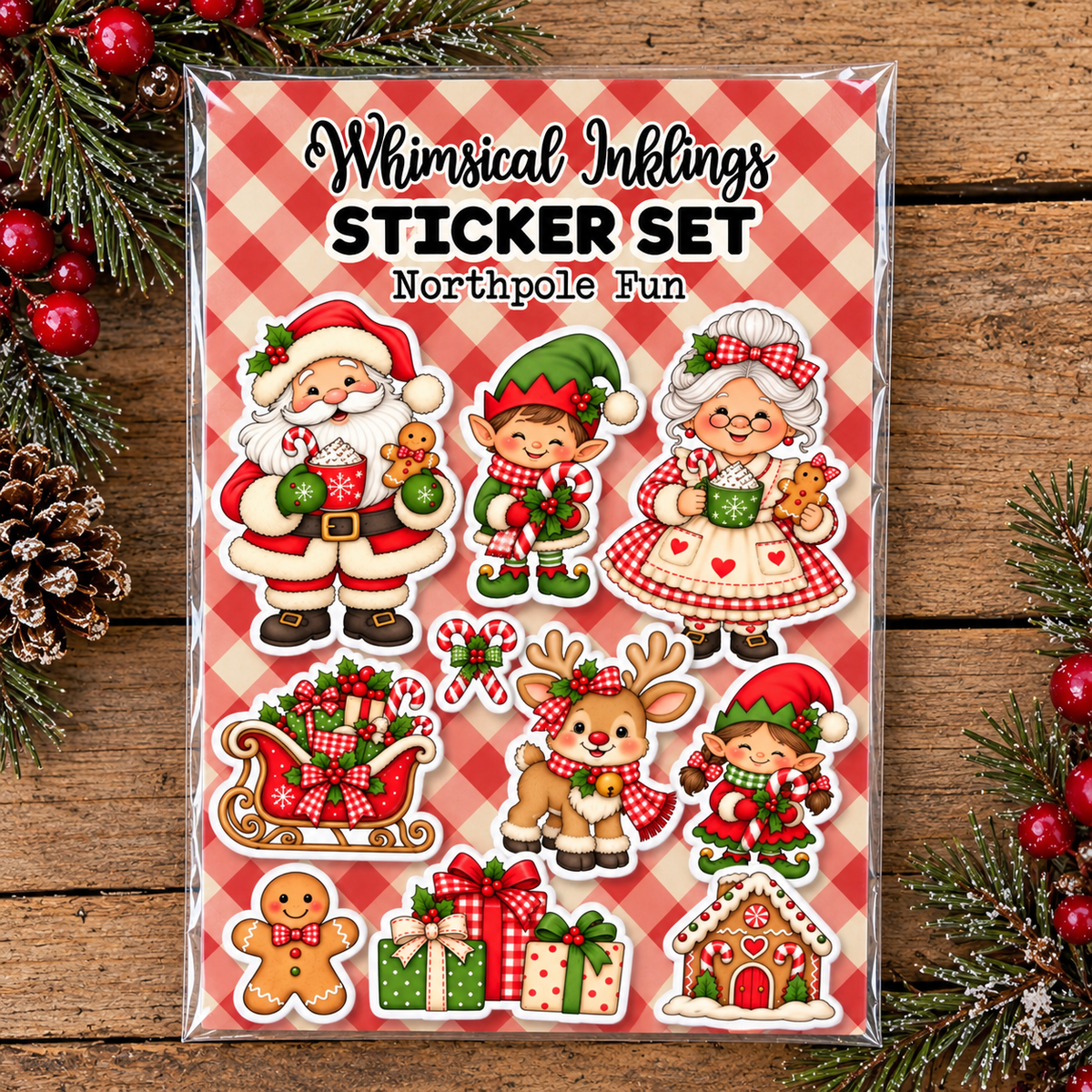 North Pole Fun Sticker Sheet | Christmas printable