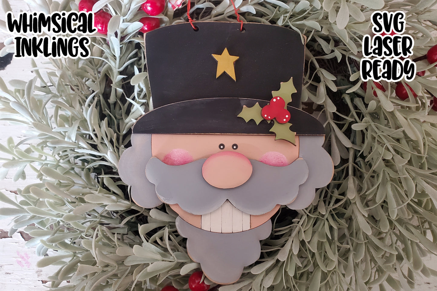 Nutcracker Face Ornament Laser SVG