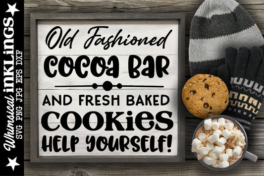 Old Fashioned Cocoa Bar SVG| Christmas SVG