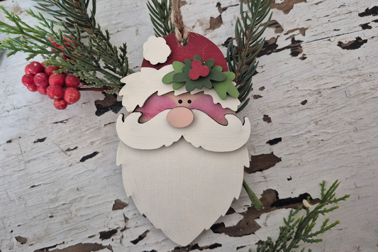 Old Saint Nick ornament DIY Wood Kit