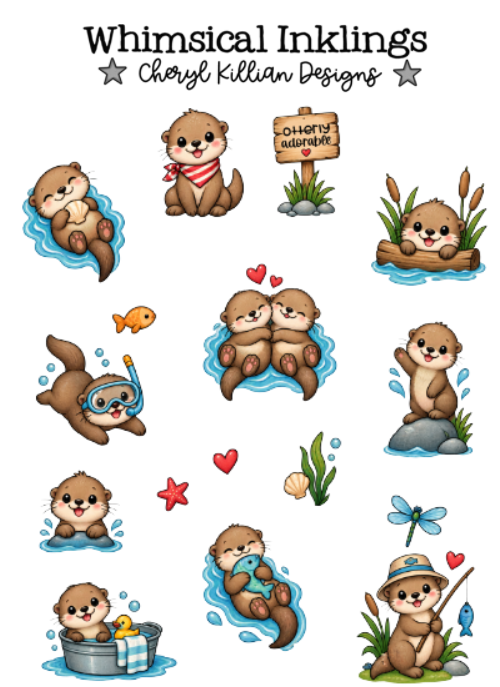 Otterly Adorable Sticker pack| Otter Stickers