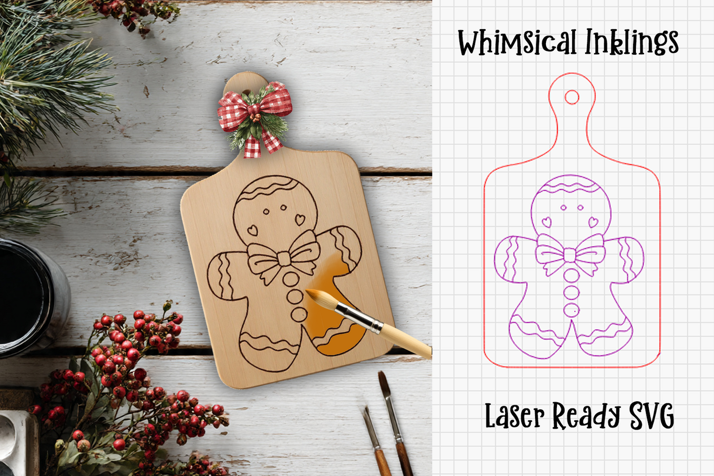 Paint Me Little Gingerbread Laser SVG