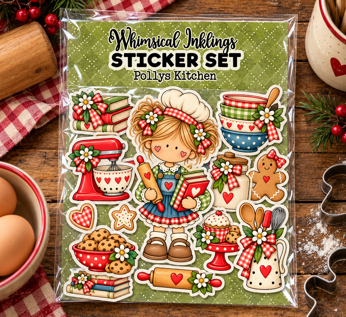 Pollys Kitchen Sticker Sheet| Kitchen Sticker Printable