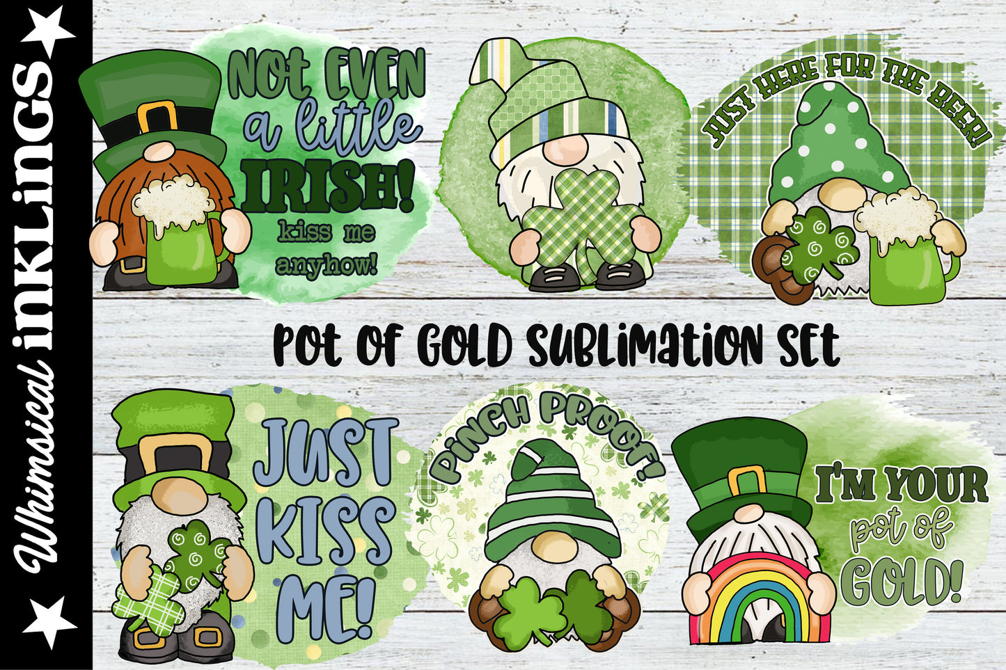 Pot Of Gold Sublimation Set | Saint Patrick's Day