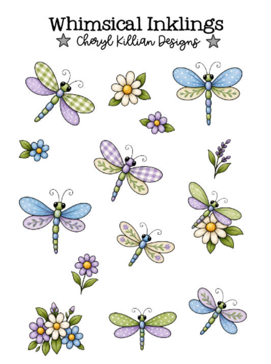 Pretty Dragonflies Sticker pack |Dragonfly Stickers