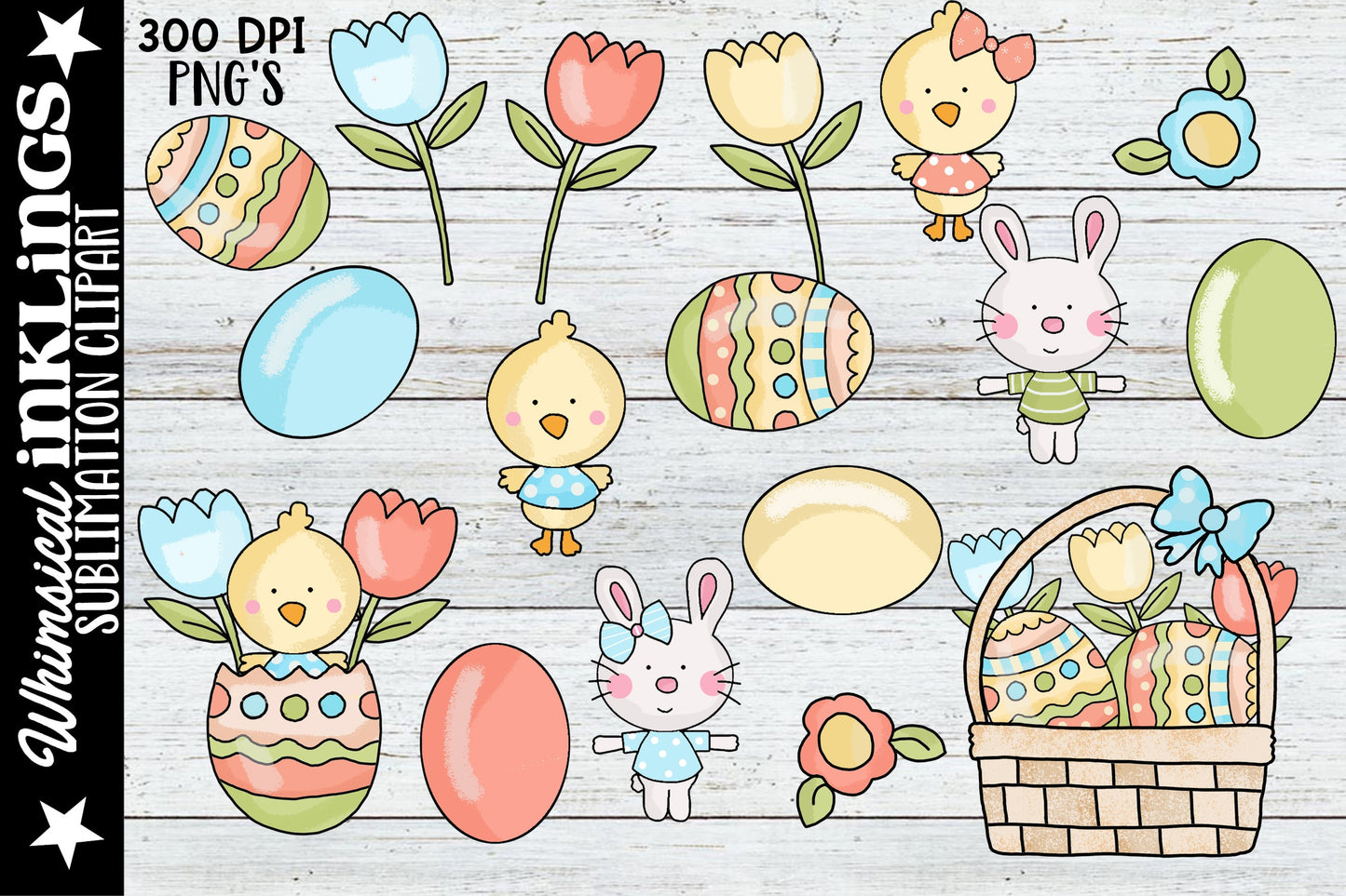 Pretty Easter Elements| Easter Sublimation