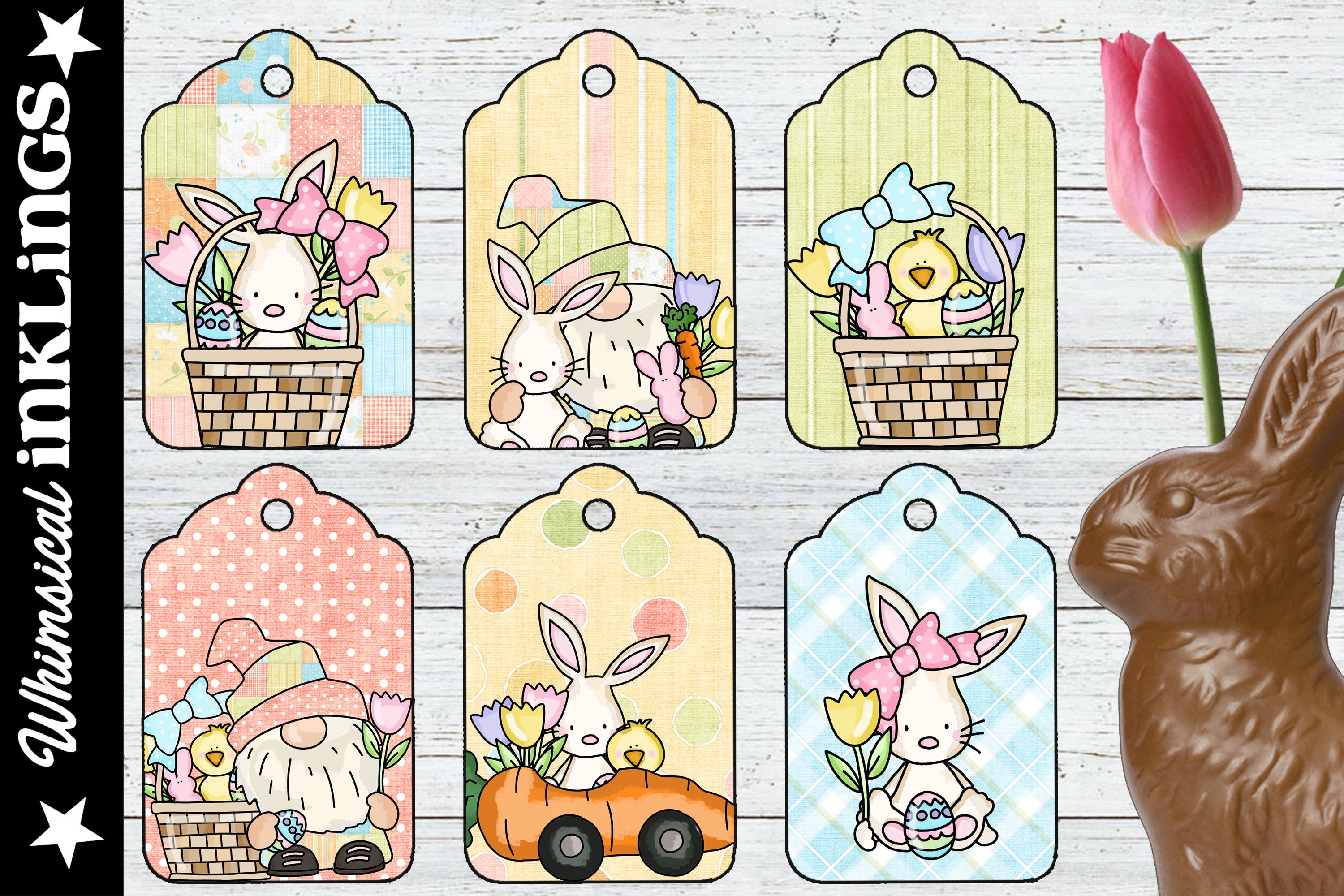 Pretty Tag Pretty Easter Tags – Whimsical Inklings