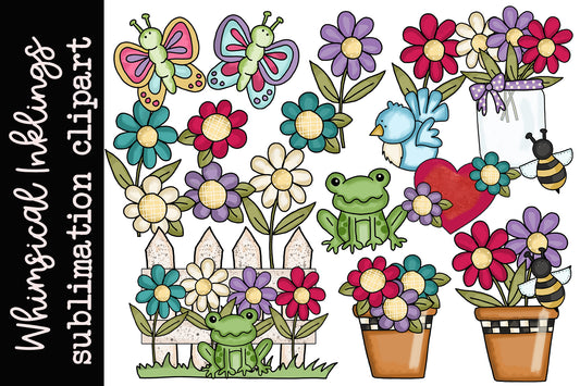 Pretty Flowers Sublimation Clipart