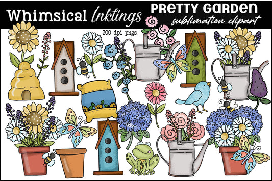 Pretty Garden Sublimation Clipart