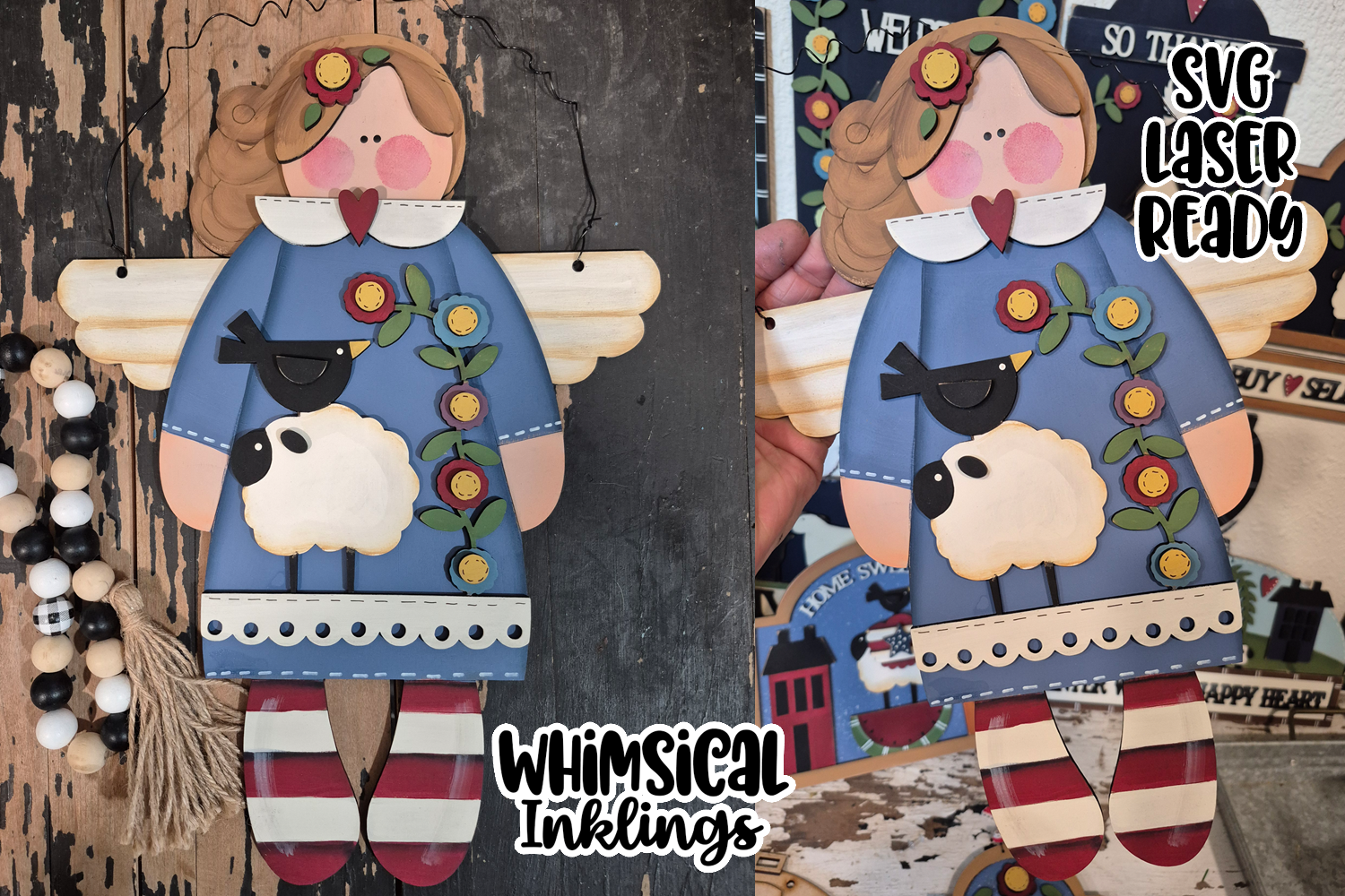 Pretty Prim Angel SVG – Whimsical Inklings