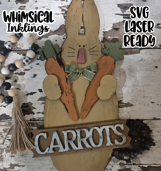 Prim Carrot Bunny Laser SVG