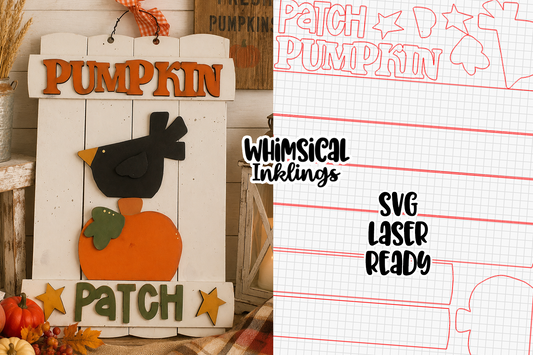 Pumpkin Patch Sign Laser SVG