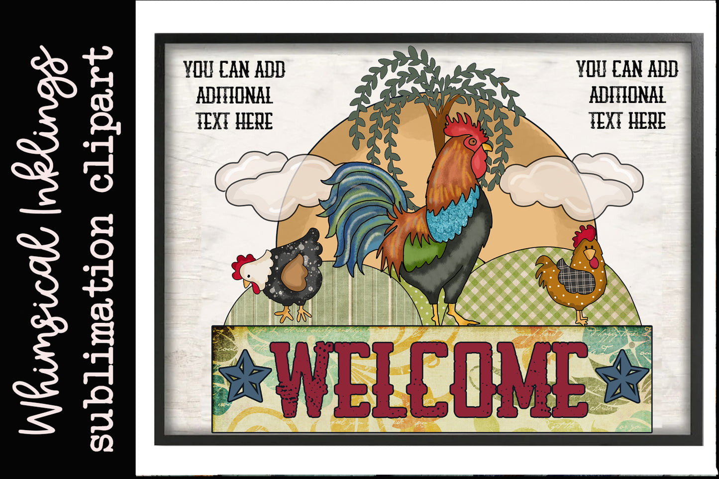 Rooster Welcome Sublimation