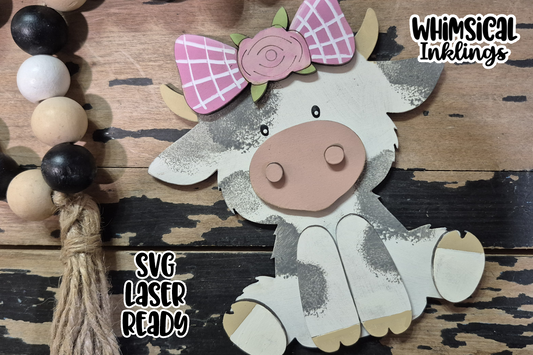 Rosie The Cow Magnet Laser SVG