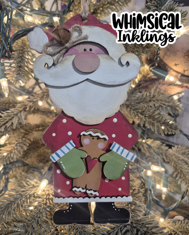 Santy and Ginger Ornament Laser SVG