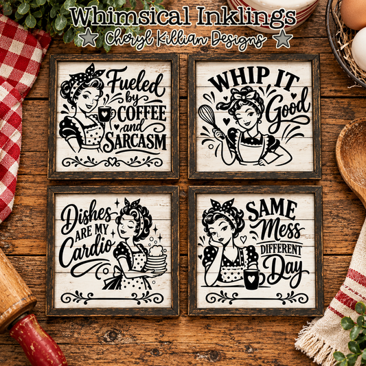 Sarcastic Housewife Magnet Sheet Printables and Laser SVG