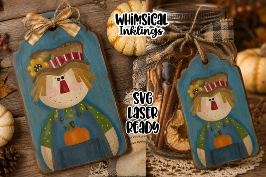 Scarecrow Tag Laser SVG| Fall SVG